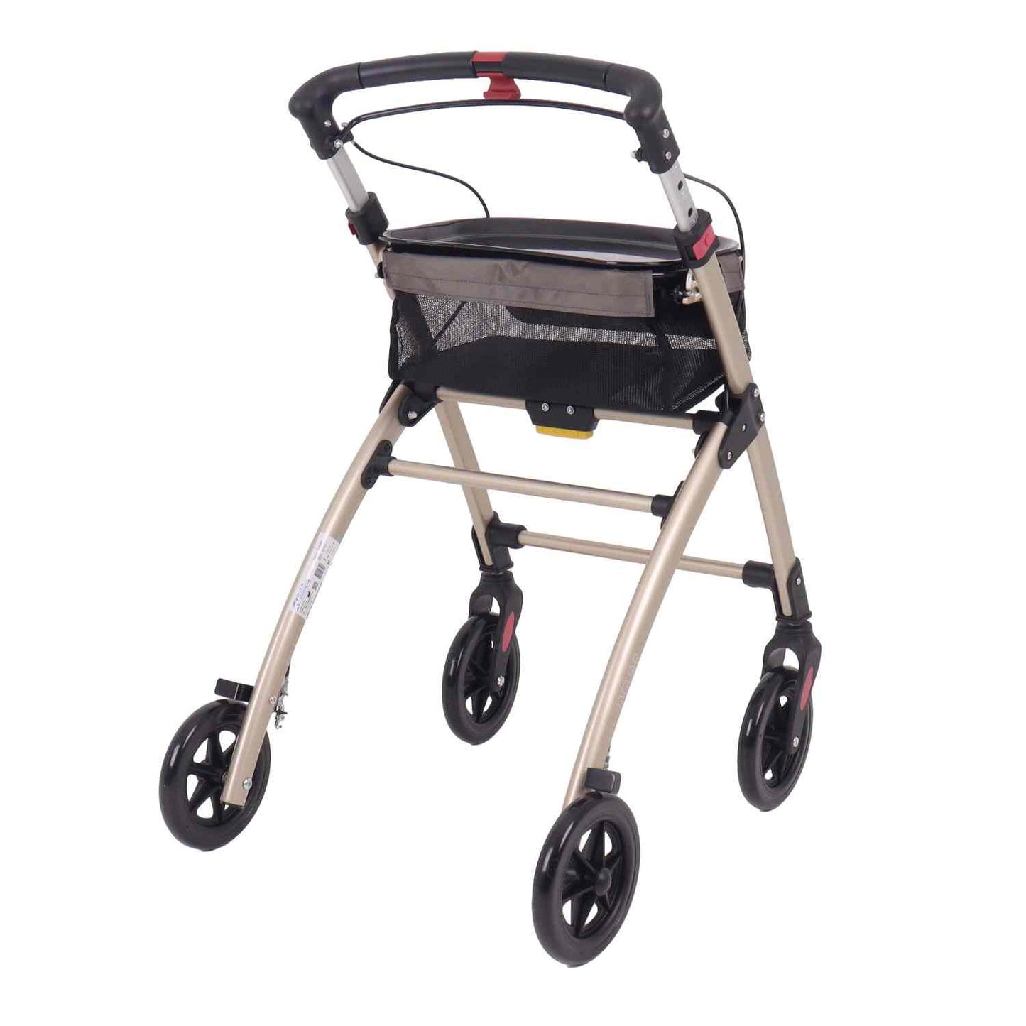 Mobilex Jaguar Indoor Rollator, champagner mit Tablett & Tasche - für die Wohnung