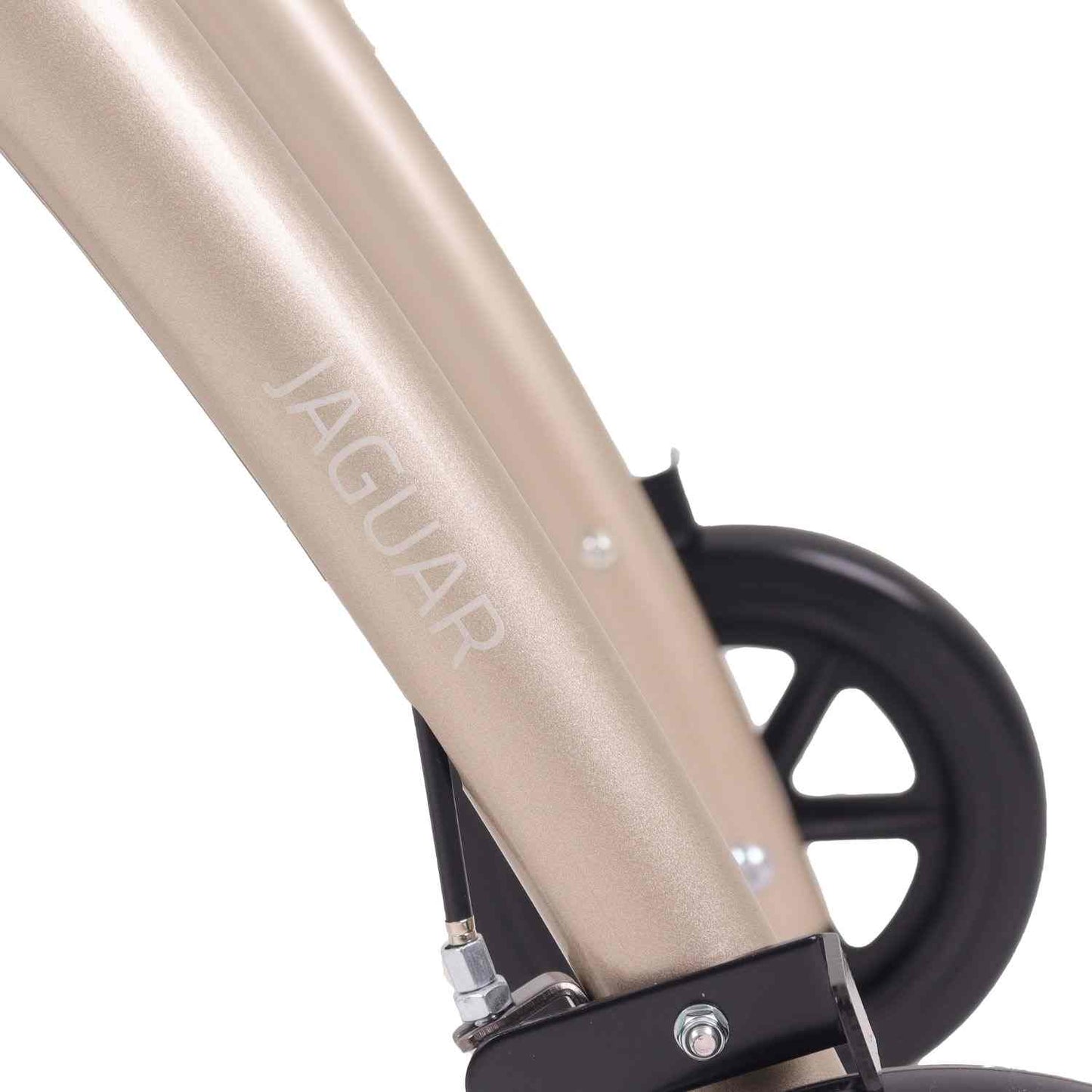 Mobilex Jaguar Indoor Rollator, champagner mit Tablett & Tasche - für die Wohnung