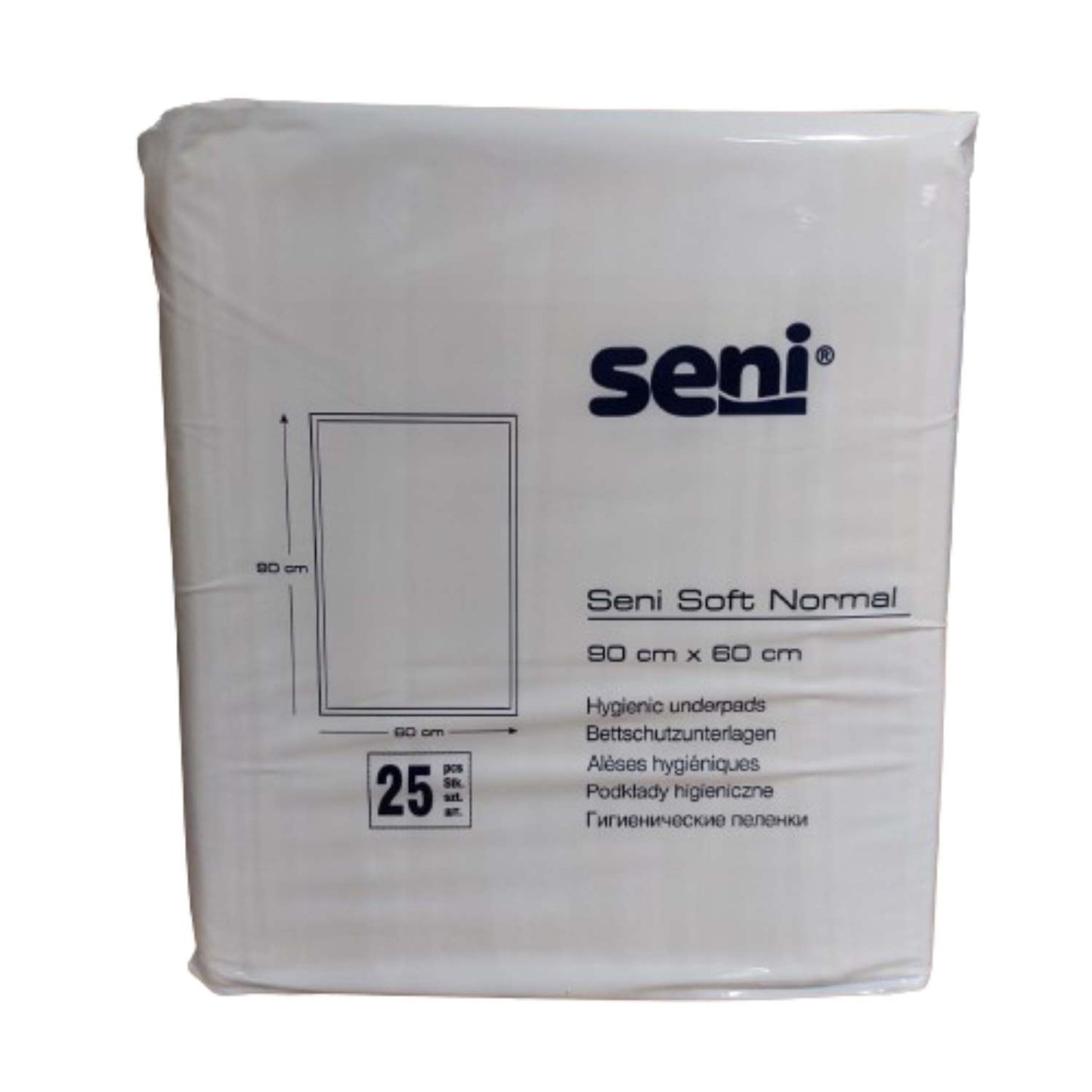Seni Soft Normal - Saugstarke Einmal- Kranken-/ Bettschutzunterlage 60 x 90cm (weiß), 1600 ml
