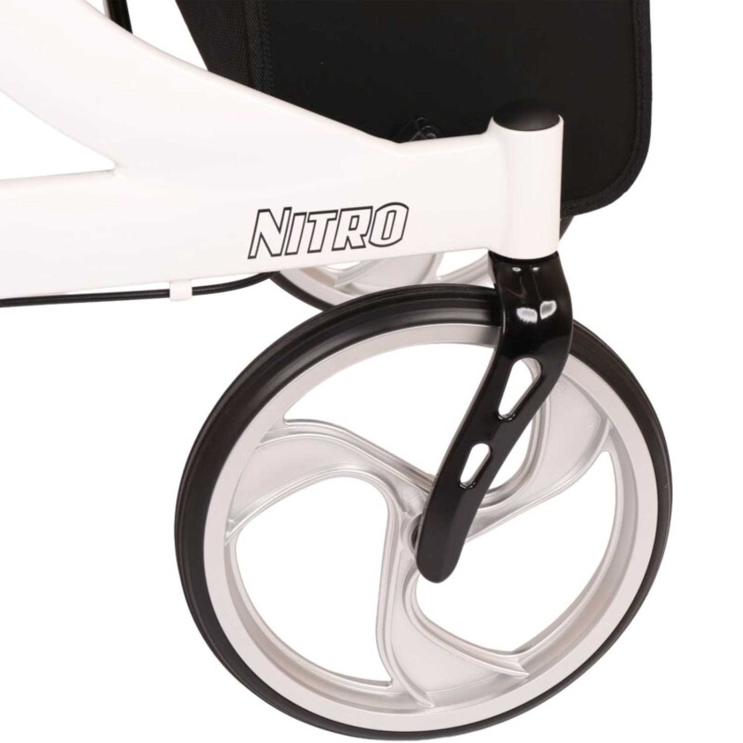 Drive Medical Premium Leichtgewicht-Rollator Nitro, gepolsterter Sitz - Gr. M, weiß