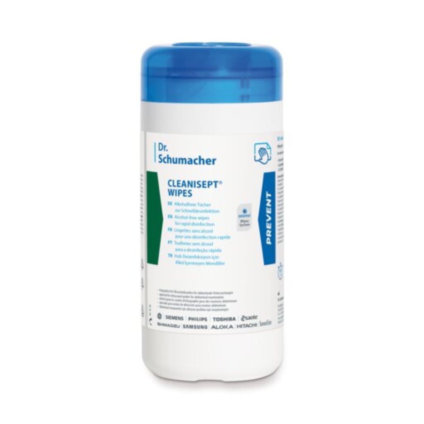 Cleanisept Wipes, Alkoholfreie Tücher zur Flächendesinfektion - 100 Tücher (Spenderdose)