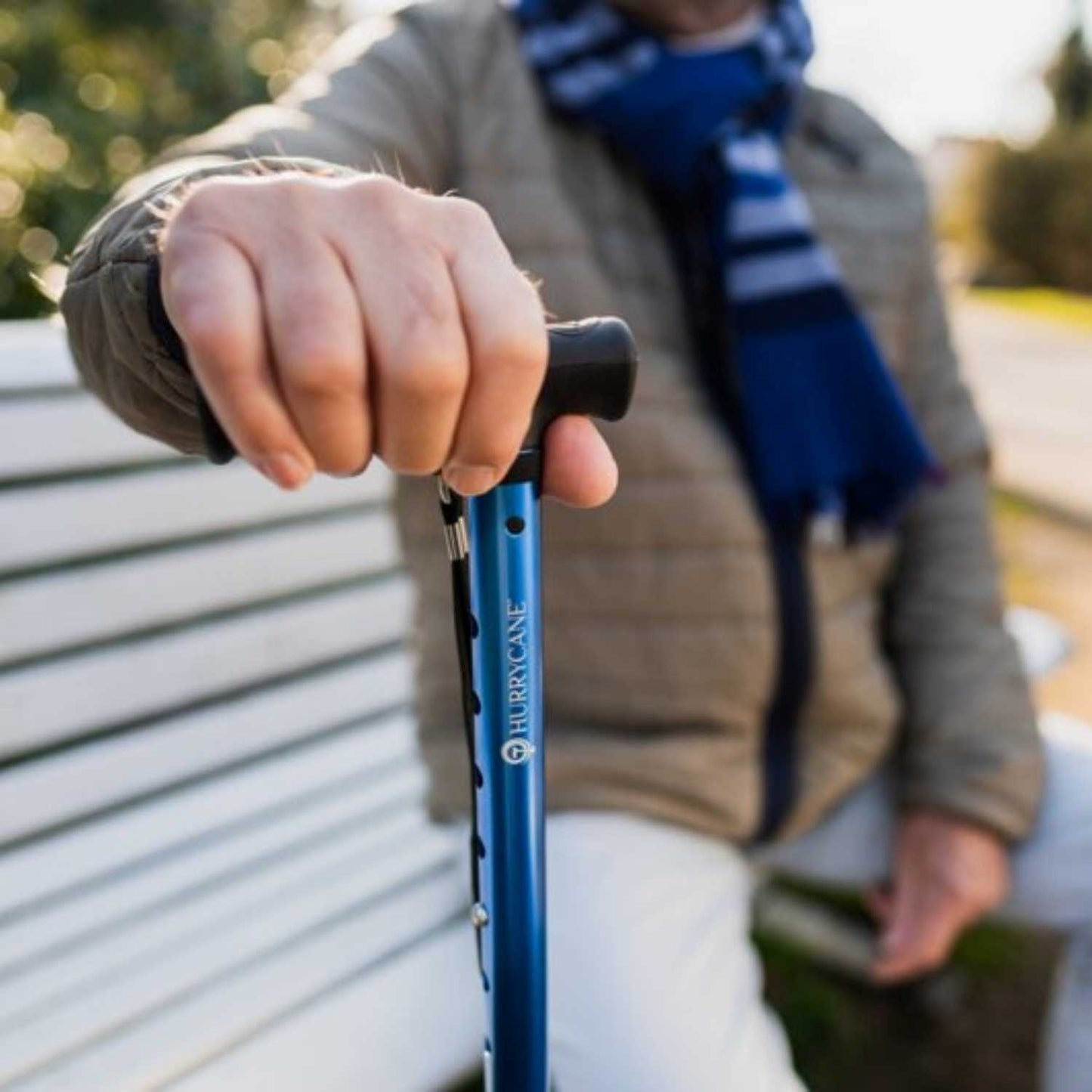 Drive Medical Gehstock Hurrycane, purpur – faltbar, sicher & stilvoll