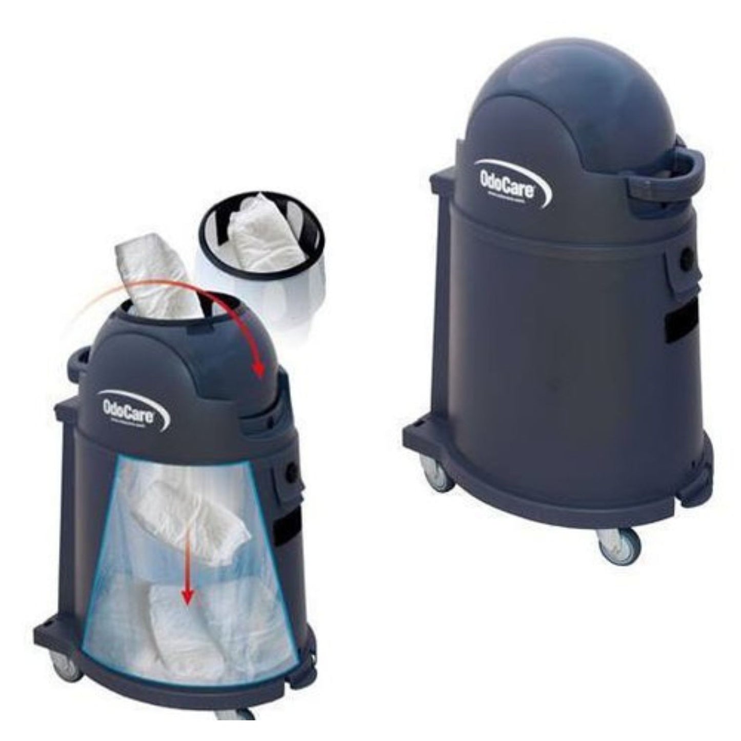 Geruchsdichter Windeleimer Krankenpflege, geruchslos - Abfalleimer OdoCare 75 L