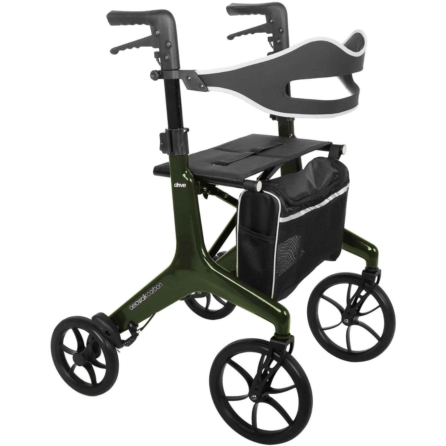 Drive Medical AeroWalk™ Carbon Rollator – Racing Grün, Ultraleicht (4,6 kg), Faltbar & Stabil (HMV: 10.50.04.1281)