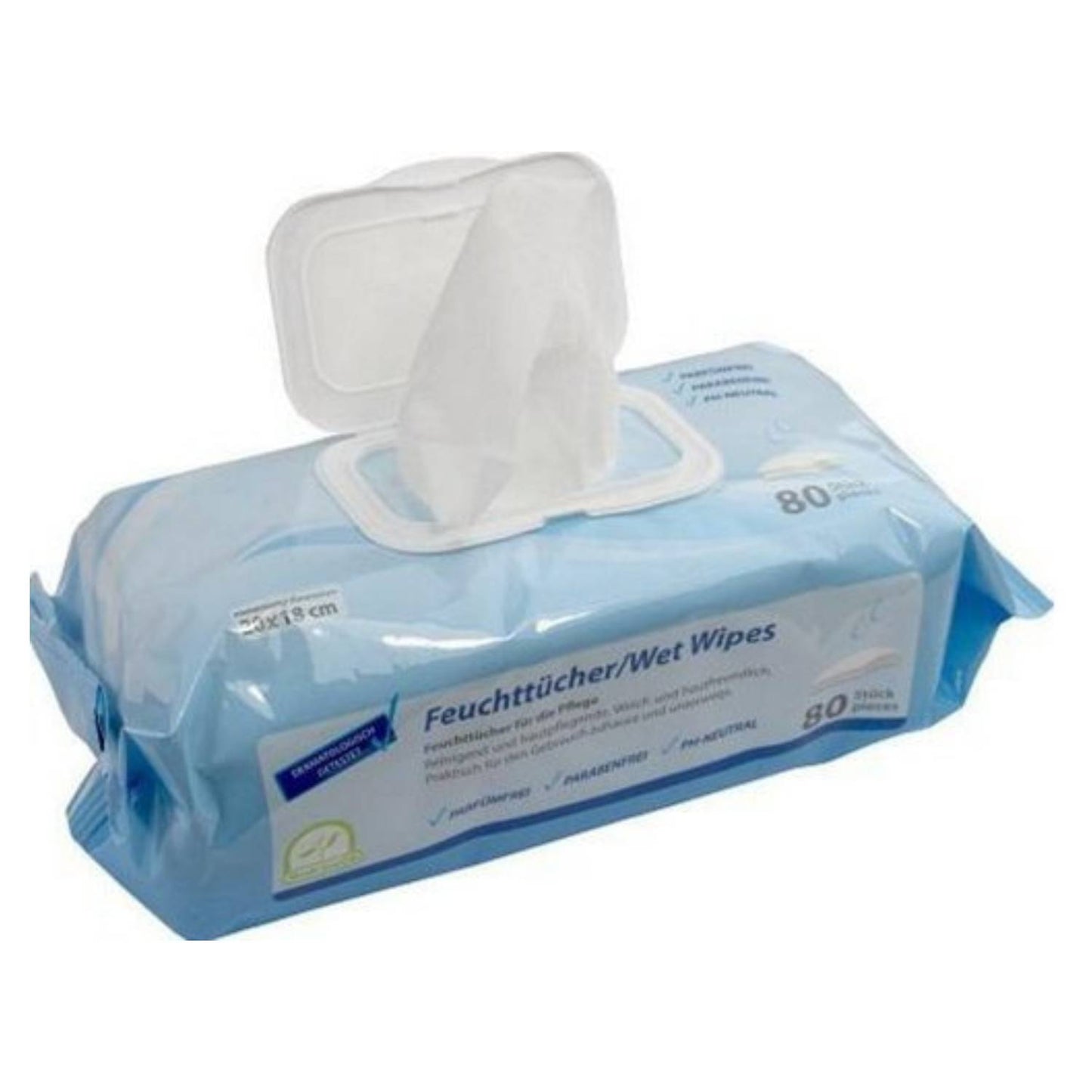 Medi-Inn Feuchttücher (Wet-Wipes), sanfte, milde Reinigung & Pflege der Haut - 20x18 cm, (80 Tücher)