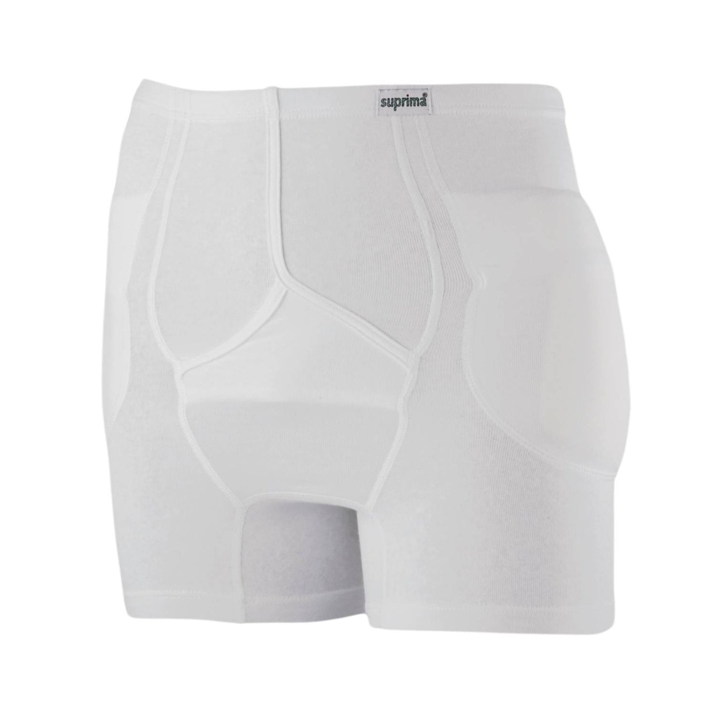 Suprima 1413 001, Hüftprotektor-Slip mit Eingriff für Herren (ohne Protektoren) - weiß, Gr. S- XL