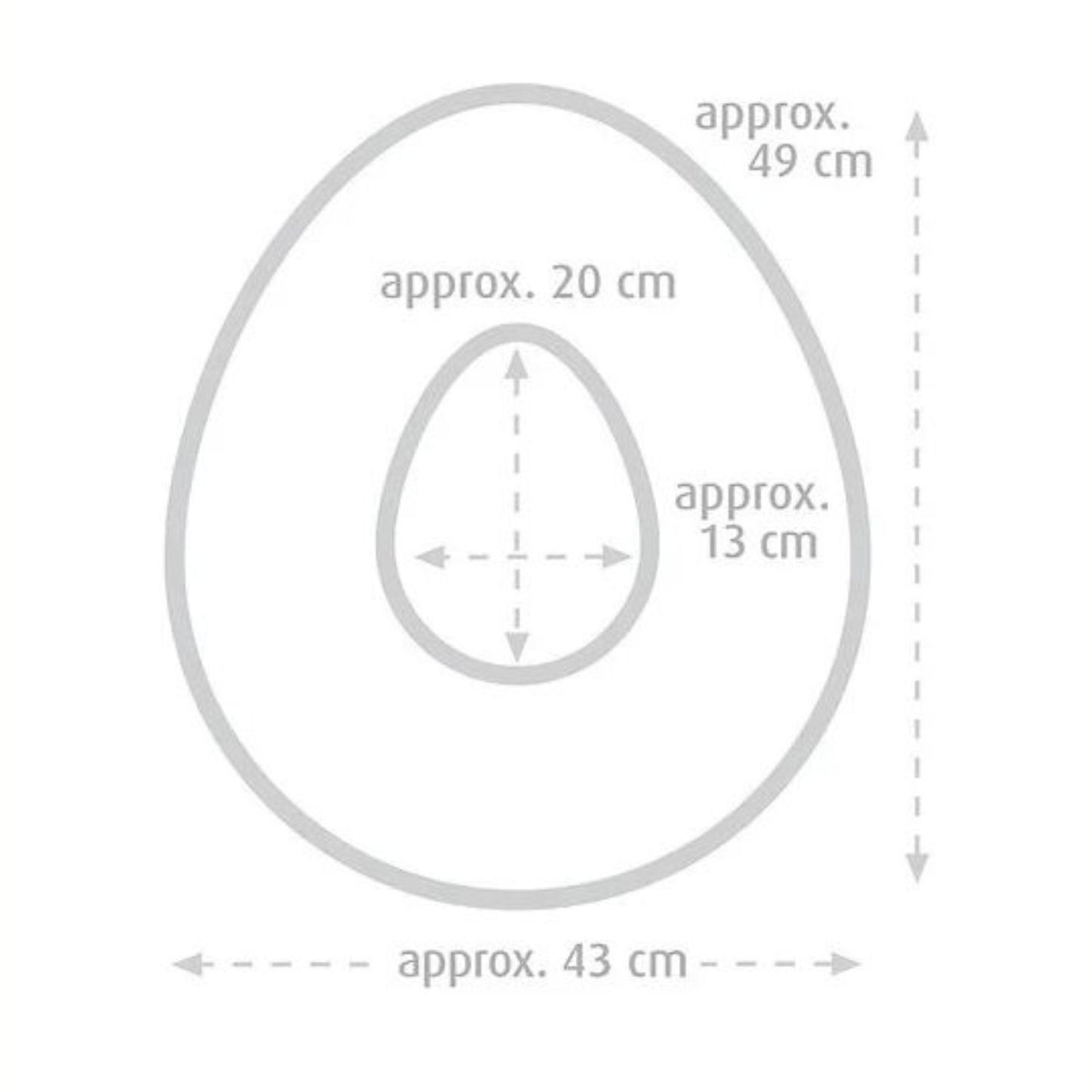 novacare® Sissel Sitzring oval mit Bezug - Druckentlastendes Sitzkissen - 43 x 49 cm, H 7,5 cm