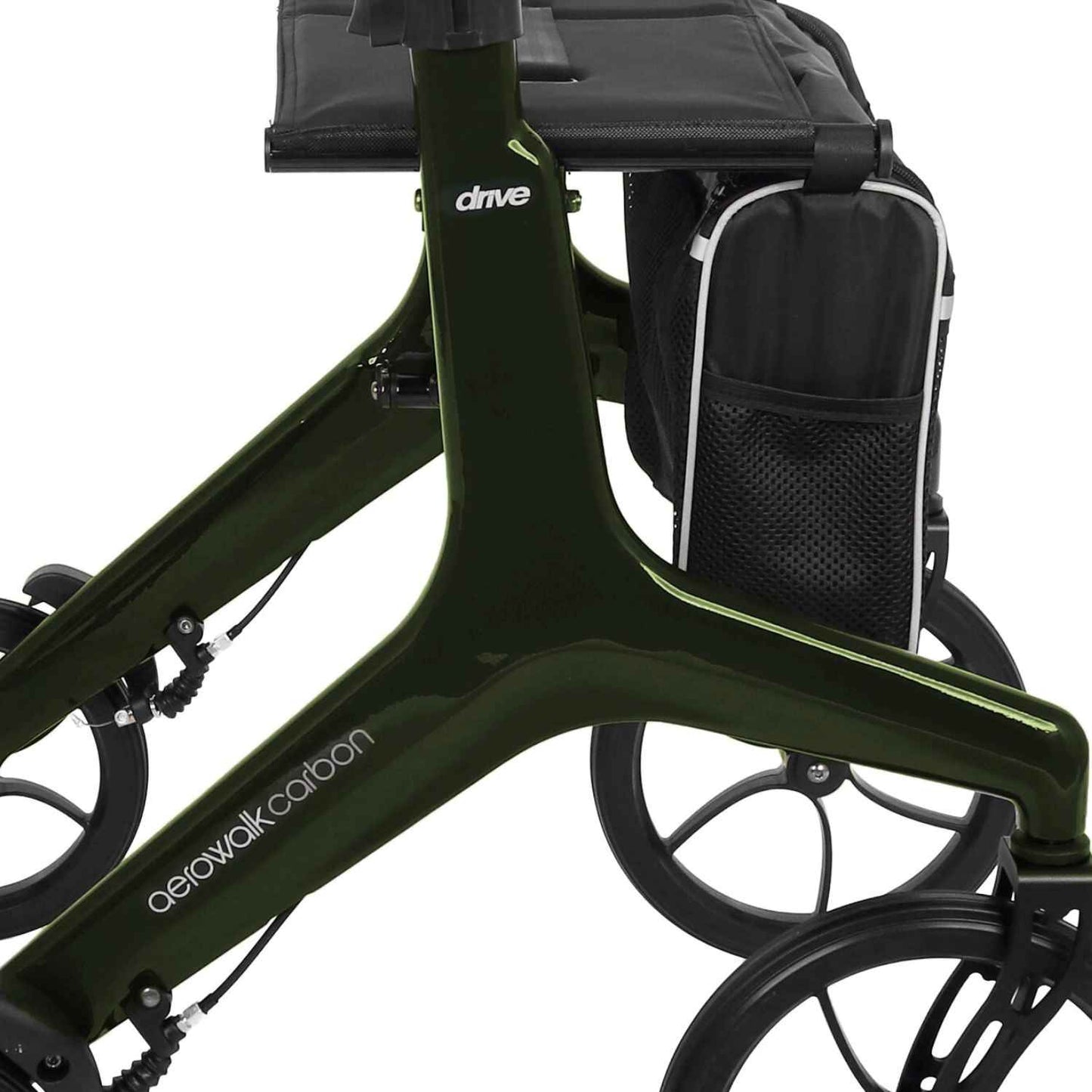 Drive Medical AeroWalk™ Carbon Rollator – Racing Grün, Ultraleicht (4,6 kg), Faltbar & Stabil (HMV: 10.50.04.1281)