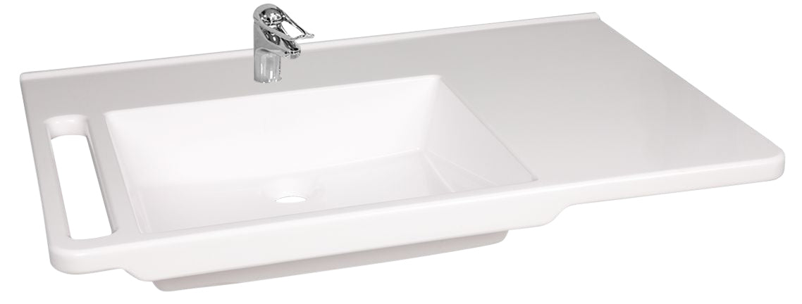 KIBOMED GTM803 - behindertengerechtes Waschbecken (links), mit Ablagefläche, 800x555 mm