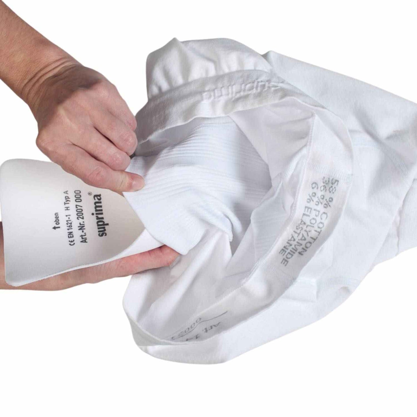 Suprima 2007 001, Hüft-Protektoren für Hüftschutzhose aus viscoelastischem Weichschaum, waschbar