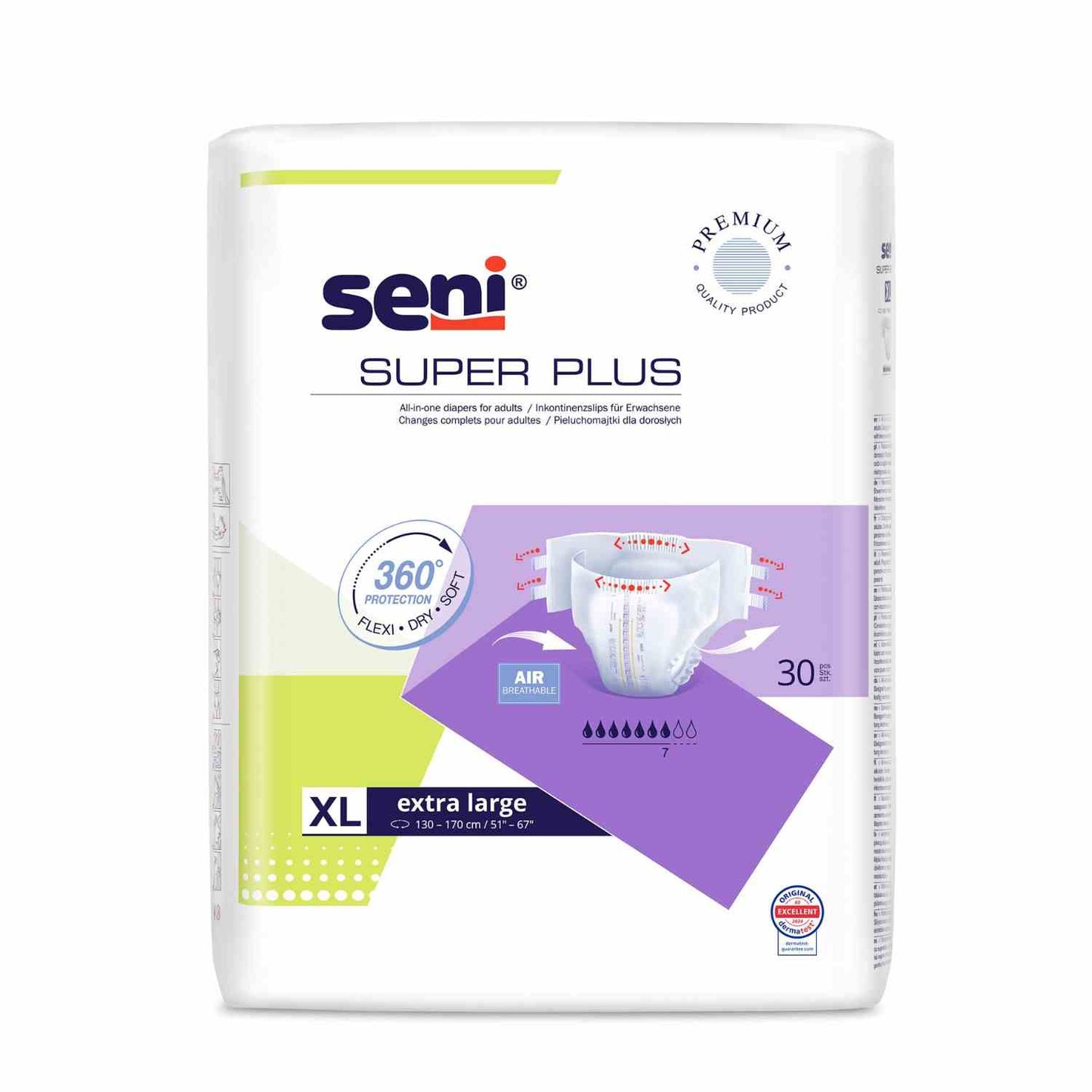 Seni Super Plus - Windeln für schwere Inkontinenz - bis 3200 ml, Gr. M-XL