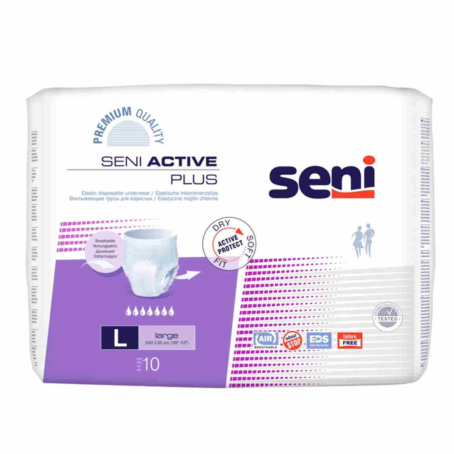 Seni Active Plus - Inkontinenzpants, hohe Saugstärke - bis 2000 ml, Gr. S-XXL