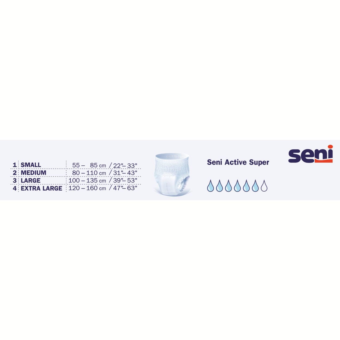 Seni Active Super - Inkontinenzpants, mittlere Saugstärke - bis 1600 ml, Gr. S-XL