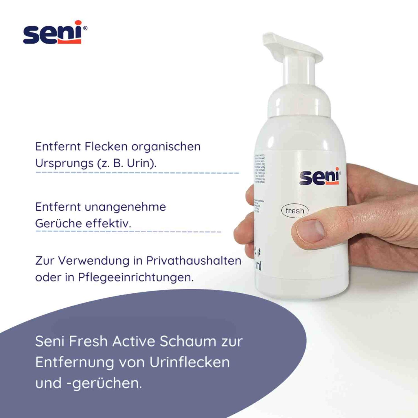 Seni fresh Aktivschaum gegen Urinflecken & -geruch, 300 ml