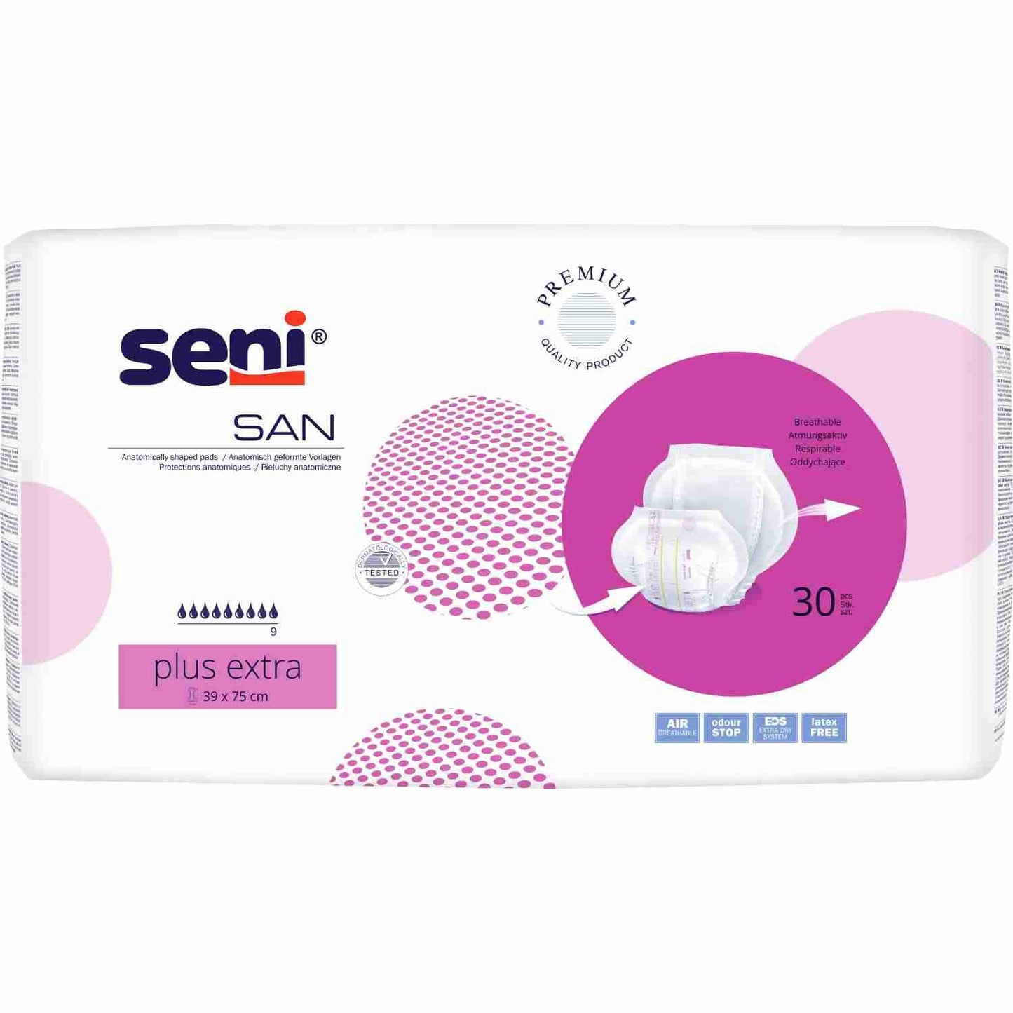 Seni San Plus Extra - Vorlagen für sehr schwere Harn-und Stuhlinkontinenz - ca. 3500 ml