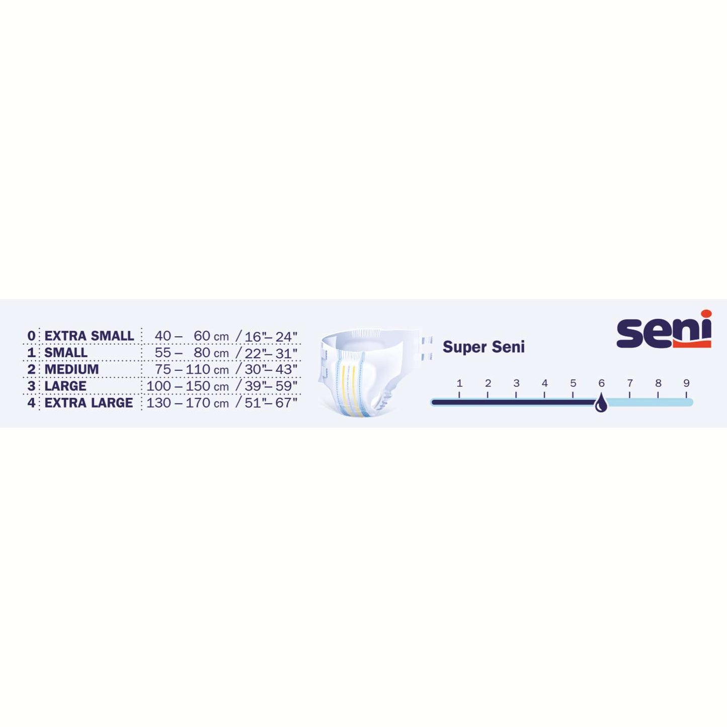 Seni Super - Windeln für mittlere & schwere Inkontinenz - bis 2600 ml, Gr. M-XL