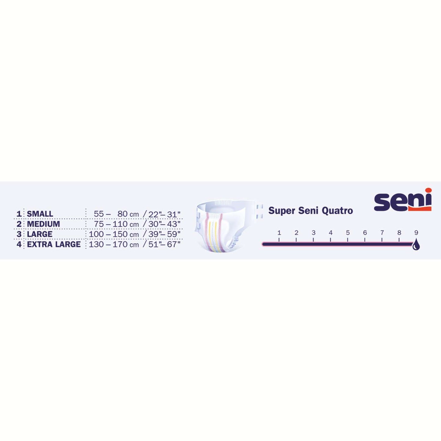 Seni Super Quatro - Windeln für schwerste Inkontinenz - bis 4000 ml, Gr. M-XL