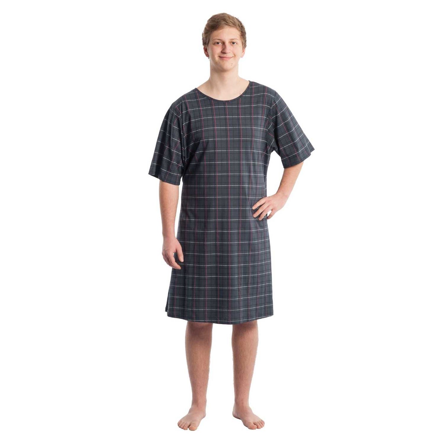 Suprima 4079, Pflegehemd für Herren zum Binden, 1/2 Arm - versch. Farben, Gr. M/L & XL/XXL