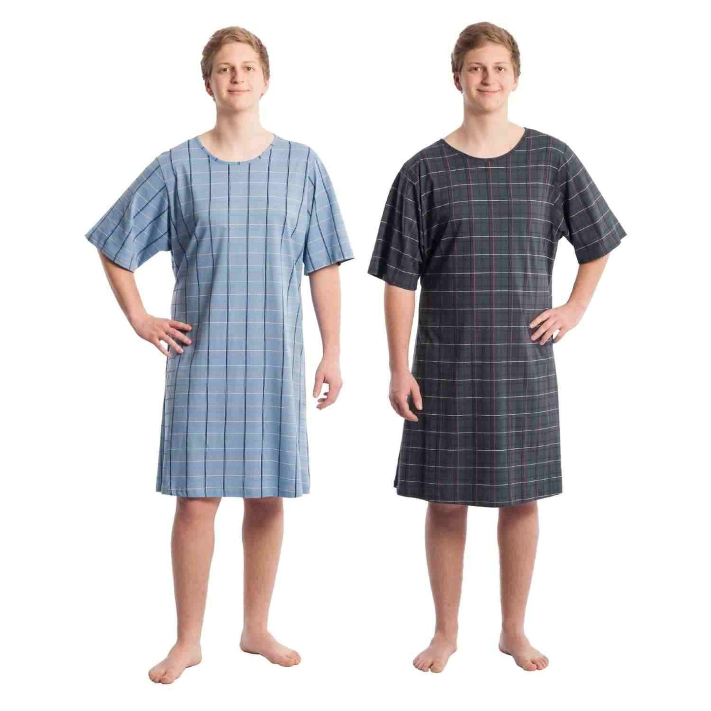 Suprima 4079, Pflegehemd für Herren zum Binden, 1/2 Arm - versch. Farben, Gr. M/L & XL/XXL