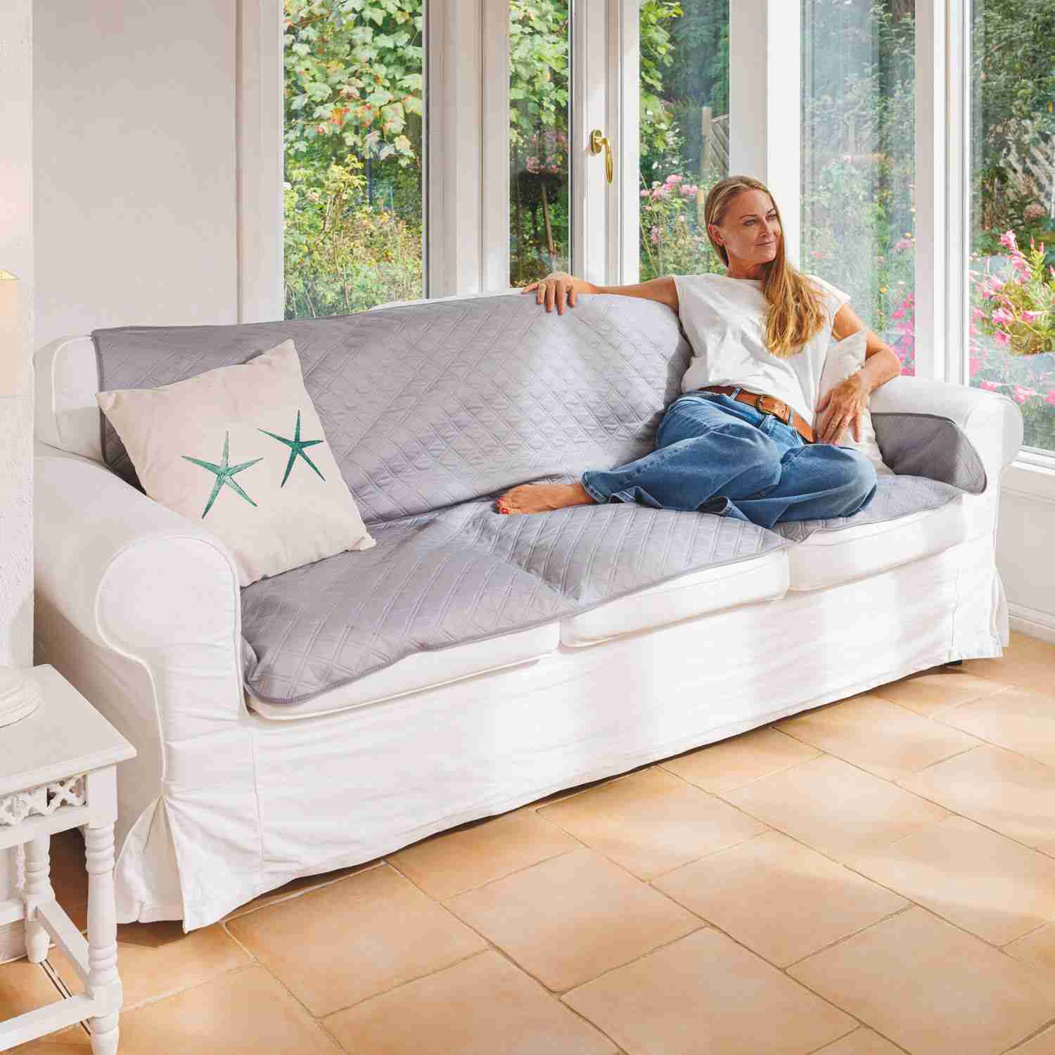 Suprima 3550, CouchGuard Überwurf, Sitzauflage wasserdicht, 120x200 cm – Pflege-Discount