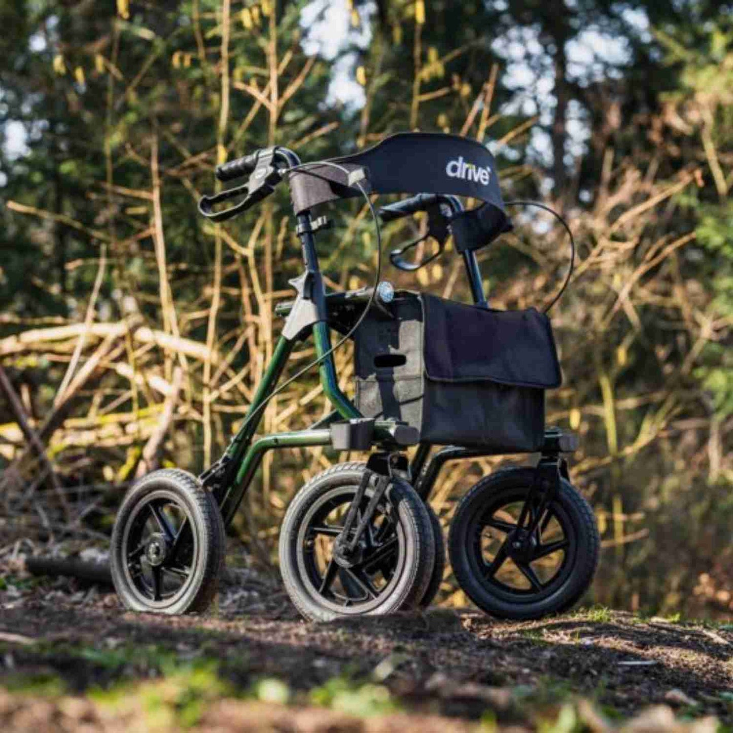 Drive Medical Torro Outdoor-Rollator – Capriblau, PU- oder Luftbereifung, geländetauglich