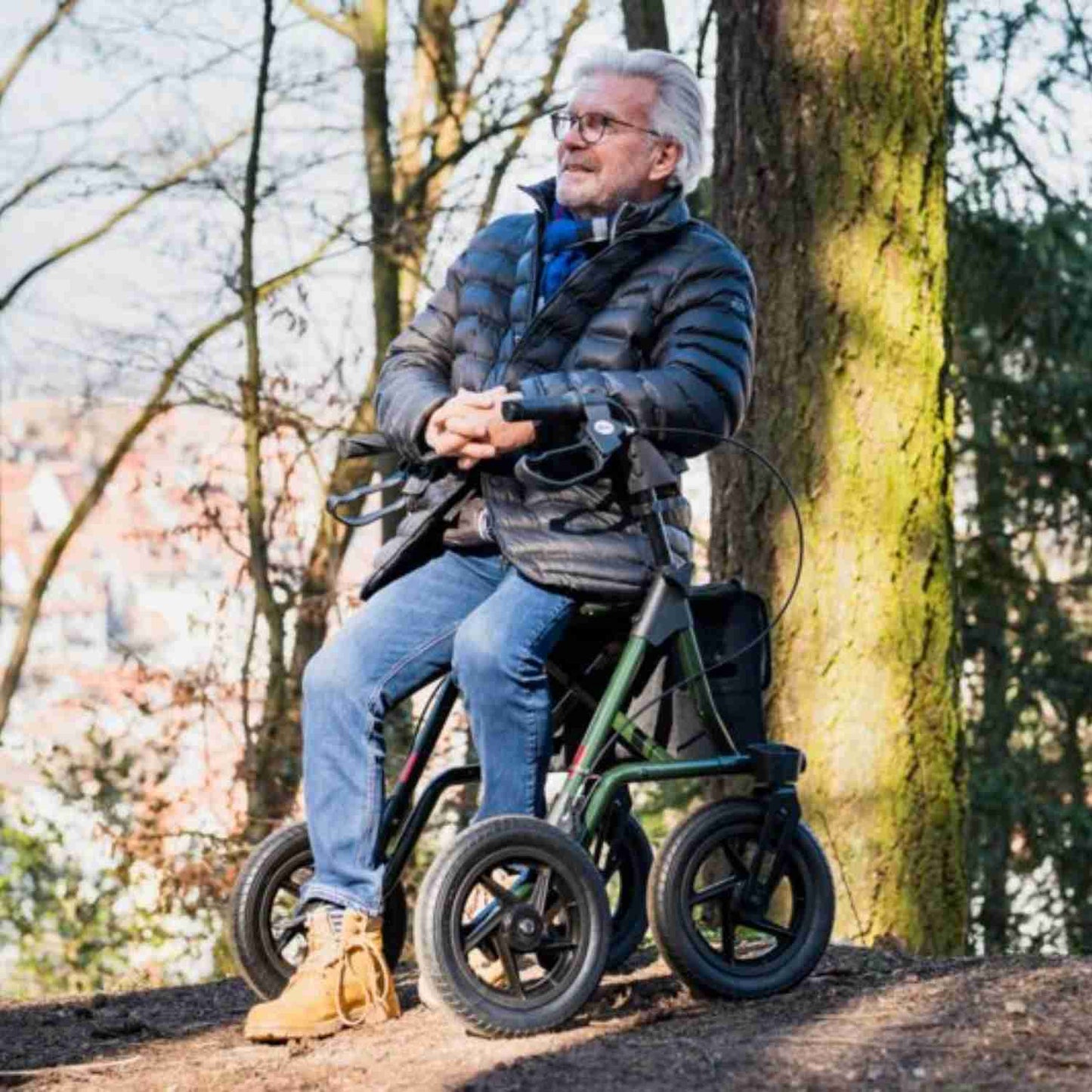 Drive Medical Torro Outdoor-Rollator – Capriblau, PU- oder Luftbereifung, geländetauglich