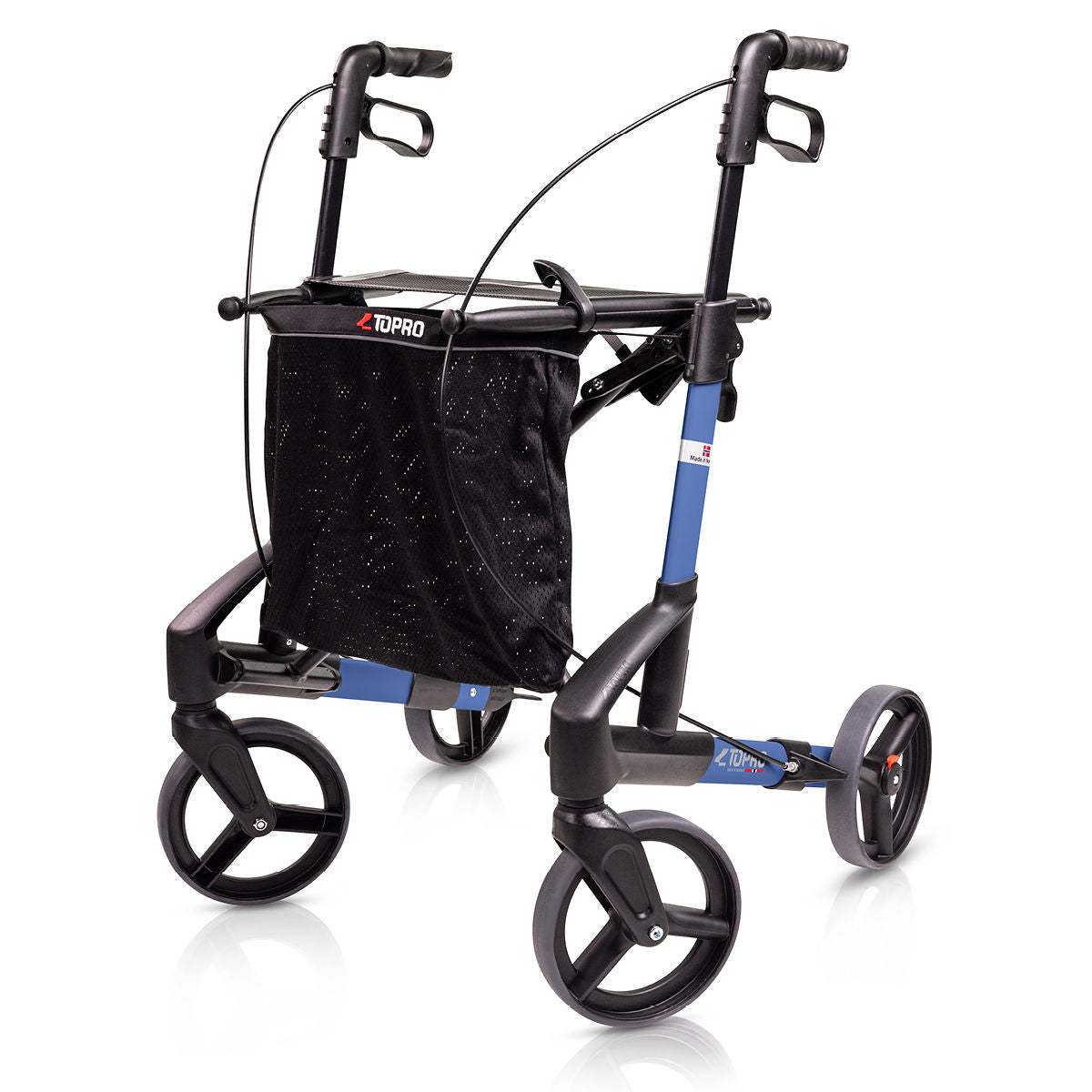 TOPRO Troja Original Black Series M (6,8 kg) - Leichtgewichtrollator (HMV: 10.50.04.1240)