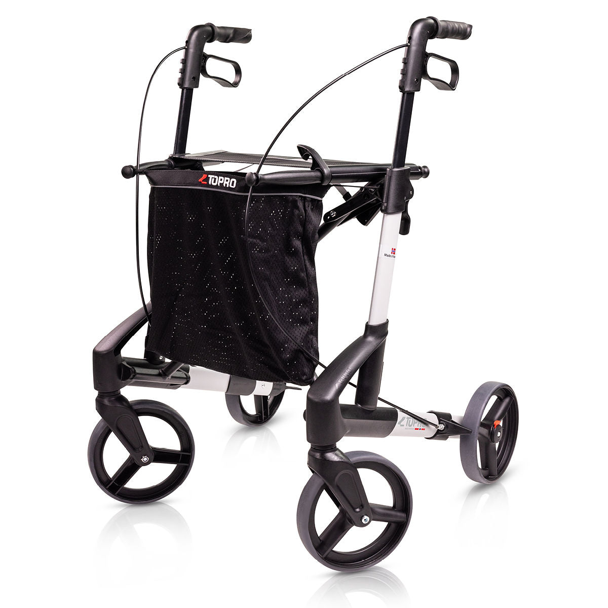 TOPRO Troja Original Black Series M (6,8 kg) - Leichtgewichtrollator (HMV: 10.50.04.1240)