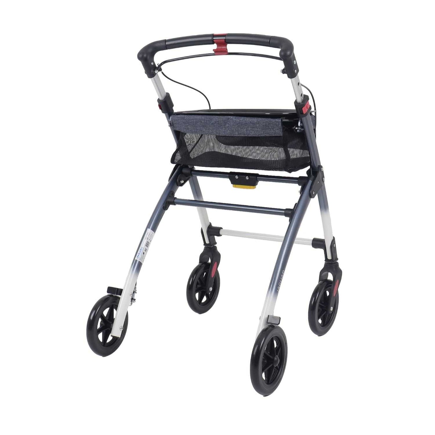 Mobilex Jaguar Indoor Rollator, blaugrau/weiß mit Tablett & Tasche - für die Wohnung