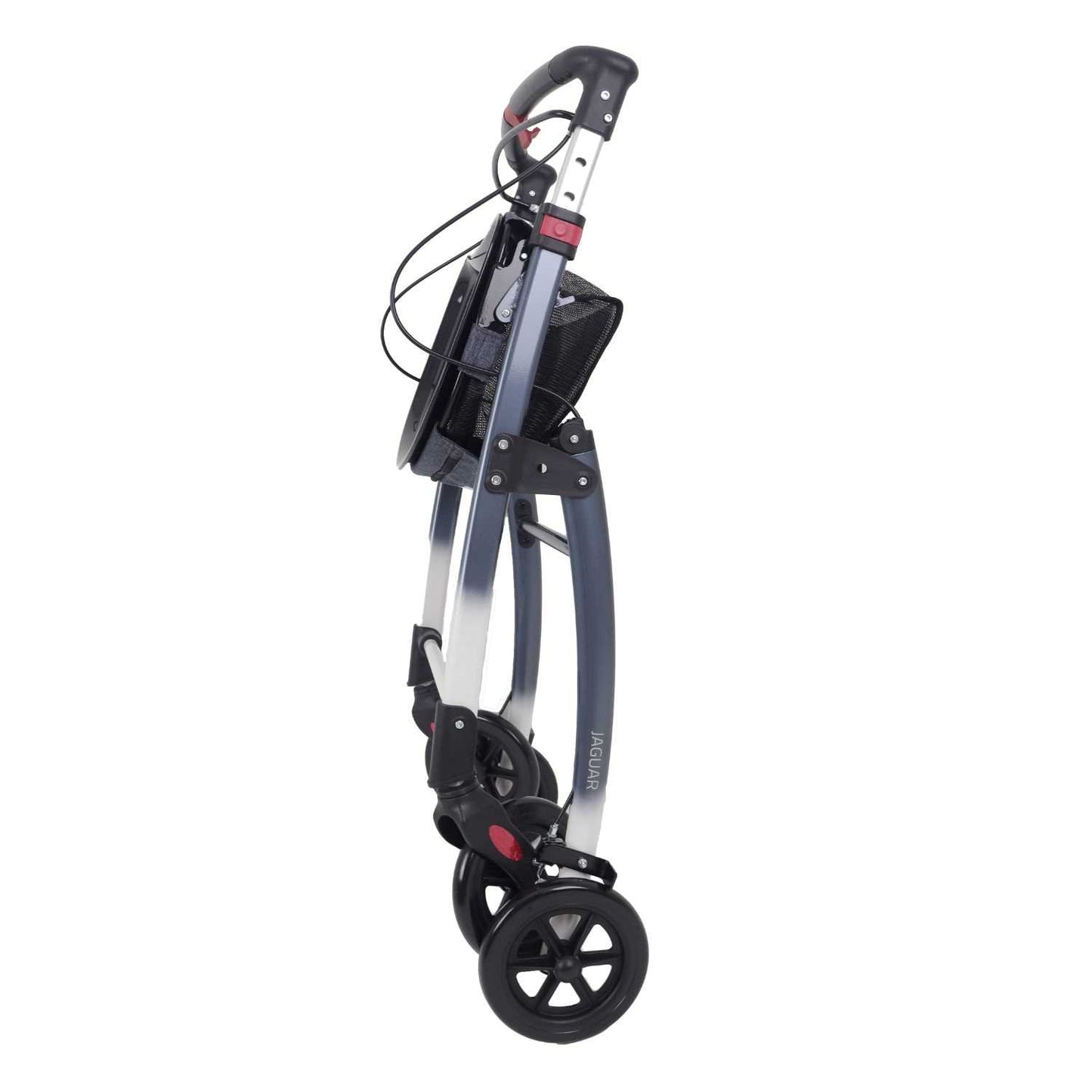 Mobilex Jaguar Indoor Rollator, blaugrau/weiß mit Tablett & Tasche - für die Wohnung