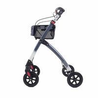 Mobilex Jaguar Indoor Rollator, blaugrau/weiß mit Tablett & Tasche - für die Wohnung