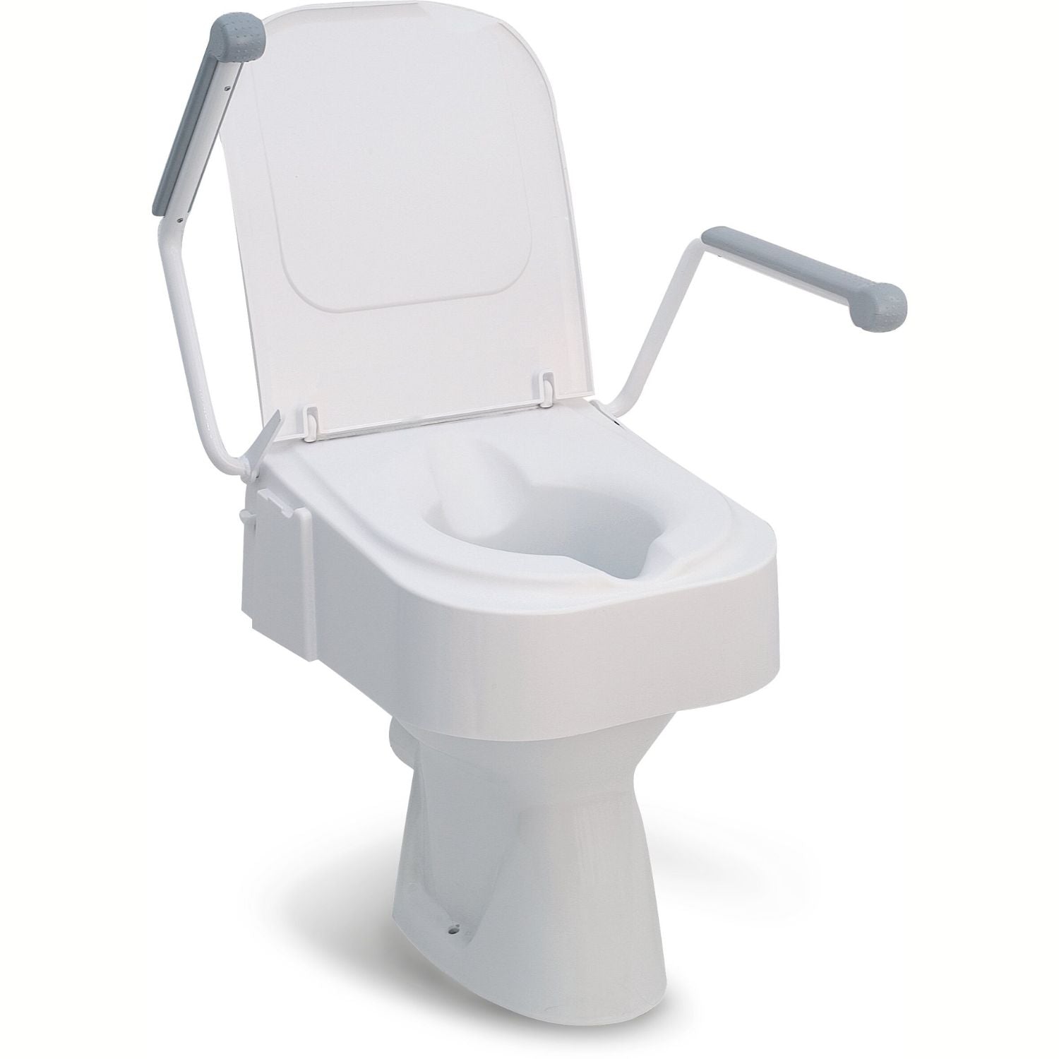 Drive Medical Toilettensitzerhöhung mit Armlehnen TSE 150 Plus, 3-fach höhenverstellbar (HMV: 33.40.01.3037)