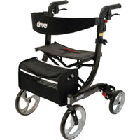 Drive Medical Premium Leichtgewicht-Rollator Nitro, gepolsterter Sitz - Gr. M, schwarz
