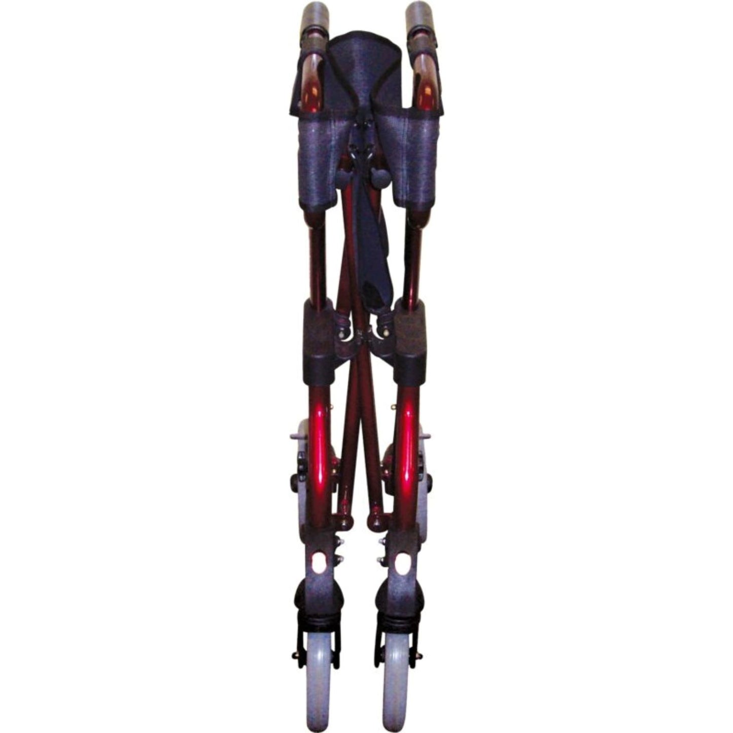 Drive Medical Diamond Deluxe - Rollator & Transportstuhl (2-in-1) doppelte Flexibilität, weinrot