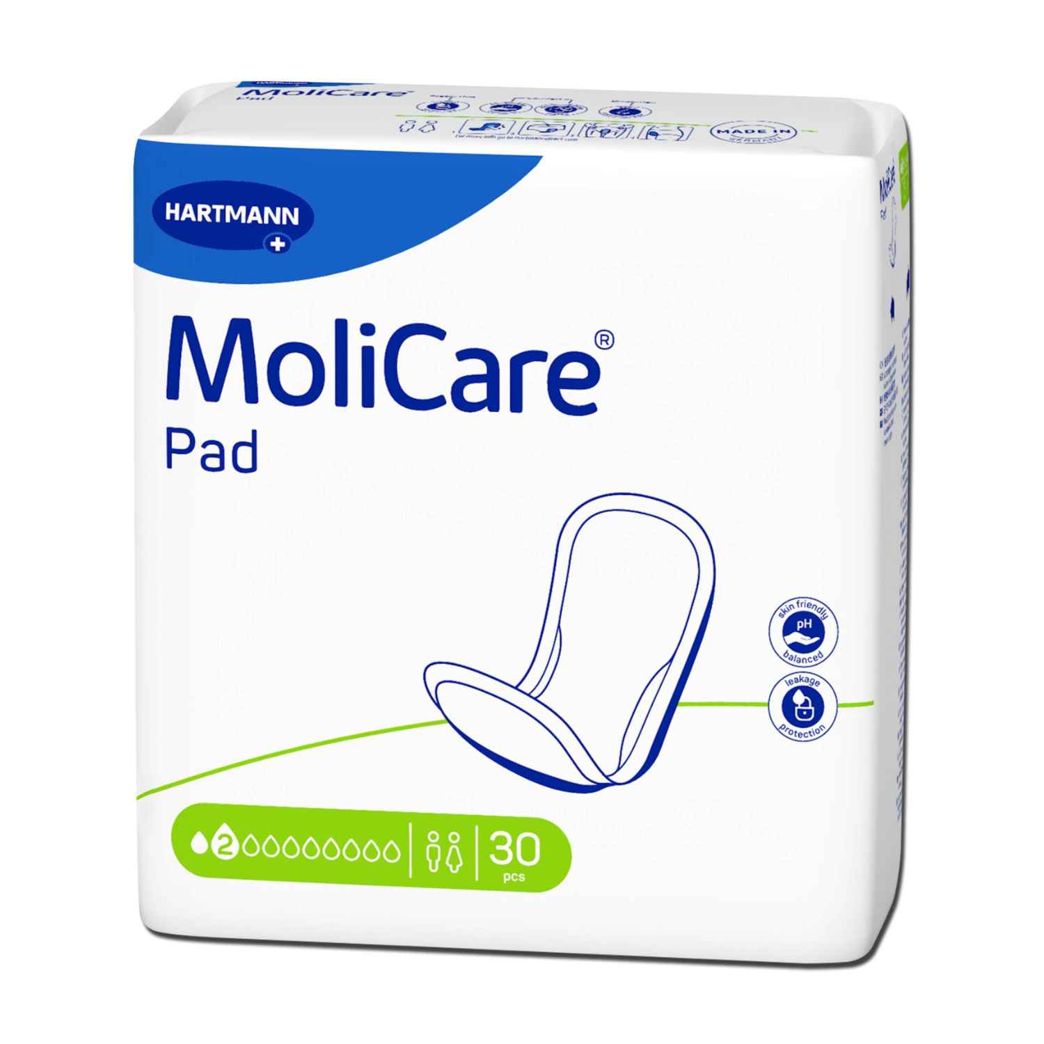 Hartmann Molicare Pad 2 Tropfen, Inkontinenzeinlagen (Unisex) - 321 ml (HMV: 15.25.30.5098)