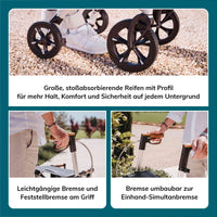 Saljol Allround Rollator AR62 Leichtgewicht mit Vollausstattung - (HMV: 10.50.04.1261) / Sitzhöhe 62 cm