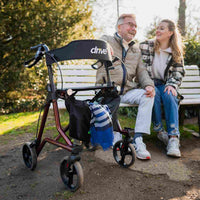 Drive Medical Leichtgewicht Rollator Torro inkl. Rückengurt, Tasche und Stockhalter - anthrazit