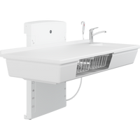 Pressalit Care Wickeltisch R8684000 / R8685000 inkl. Waschbecken & Handbrause, bis Bodennähe!  1.400 oder 1.800 mm, 75 kg Last
