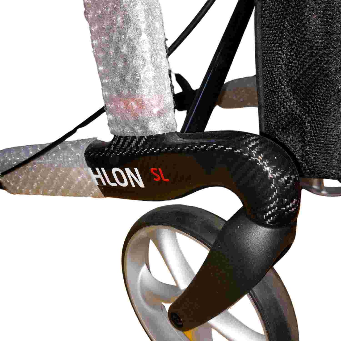 Rehasense Carbon-Leichtgewicht Rollator Athlon SL (5,1 kg), TPE-Räder - Gr. M, carbonschwarz