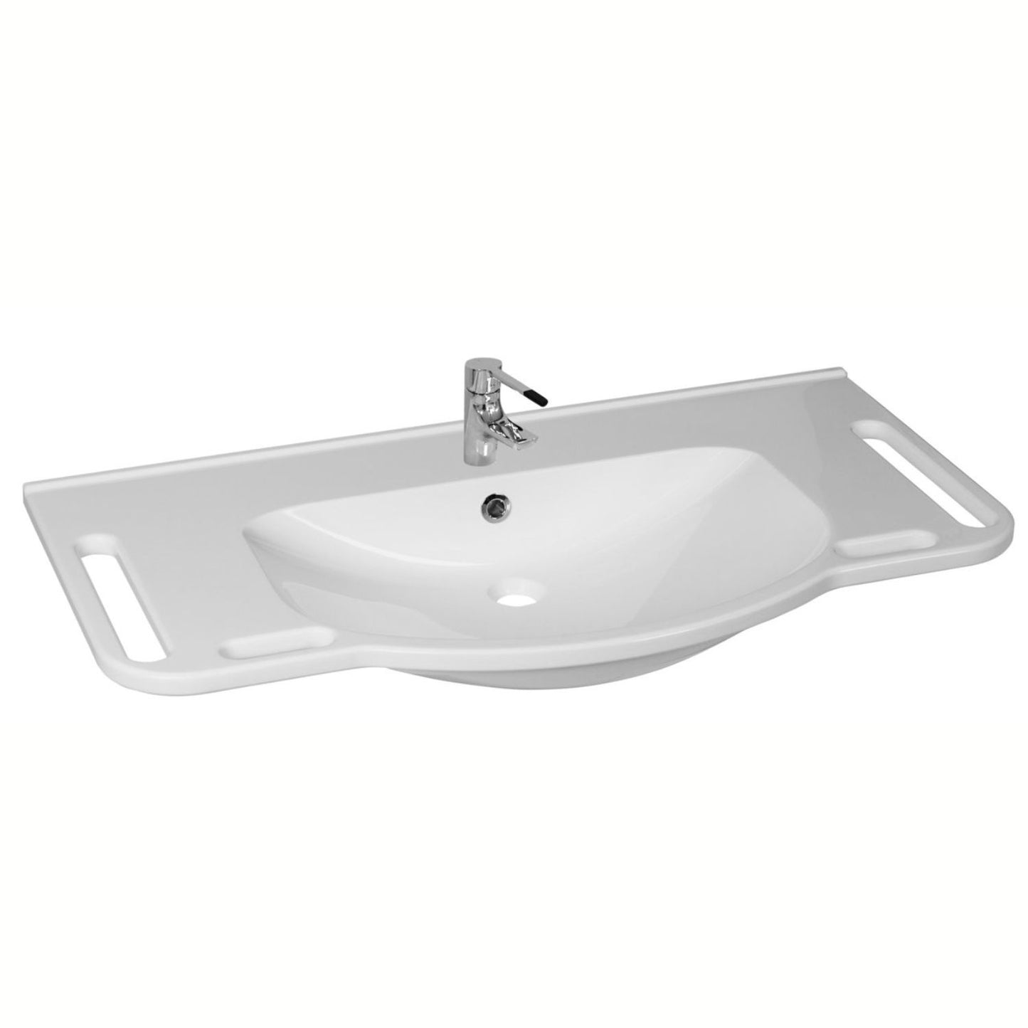 KIBOMED GTM1002 - großes behindertengerechtes Waschbecken Senioren, 1000x555 mm