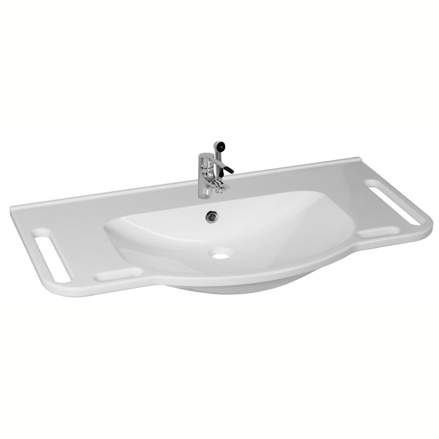 KIBOMED GTM1002 - großes behindertengerechtes Waschbecken Senioren, 1000x555 mm
