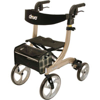 Drive Medical Premium Leichtgewicht Rollator Nitro, gepolsterter Sitz, alles inkl. - Gr. M, champagner