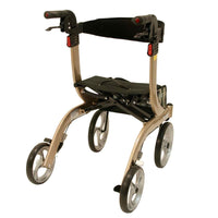 Drive Medical Premium Leichtgewicht Rollator Nitro, gepolsterter Sitz, alles inkl. - Gr. M, champagner