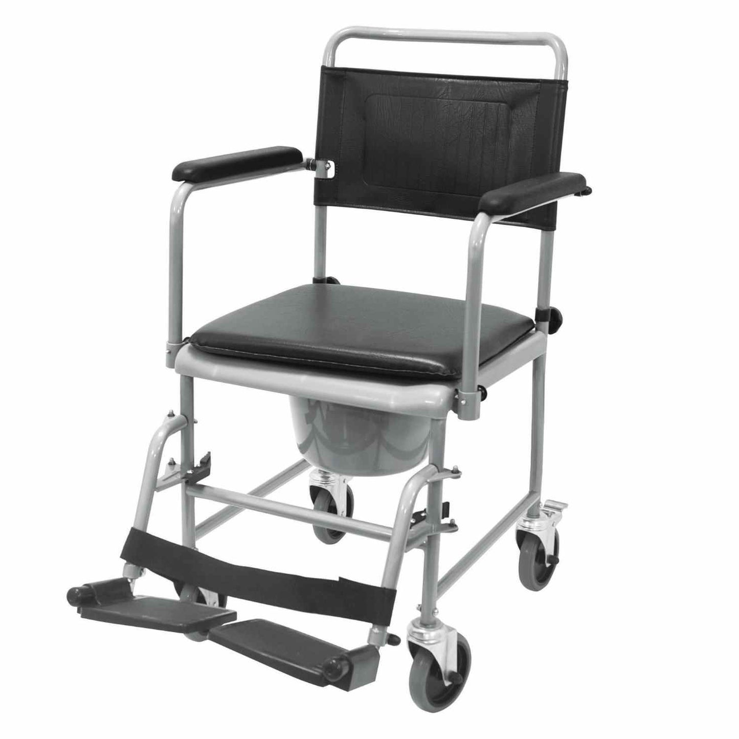 Drive Medical Toilettenrollstuhl TRS 130 (Rückenlehne & Fußstützen abnehmbar) - bis 130 kg