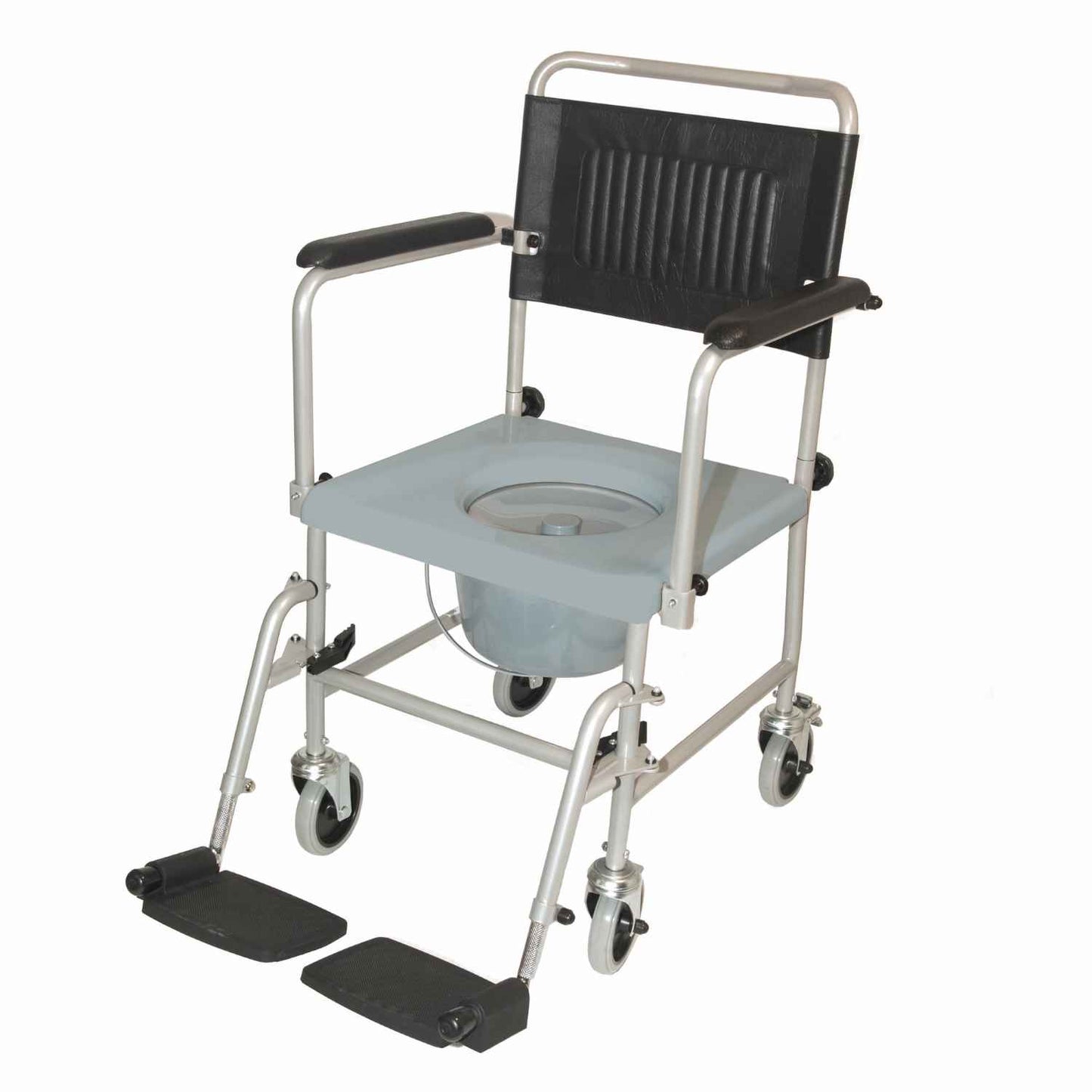 Drive Medical Toilettenrollstuhl TRS 130 (Rückenlehne & Fußstützen abnehmbar) - bis 130 kg