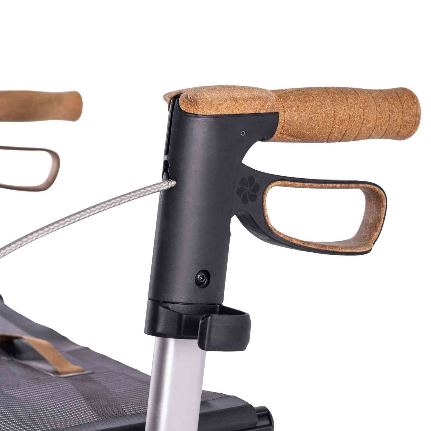 Saljol Carbon Rollator CR62 mit Schleifbremse für sicheres Bergabgehen - Vollausstattung (HMV: 10.50.04.1260) / Sitzhöhe 62 cm