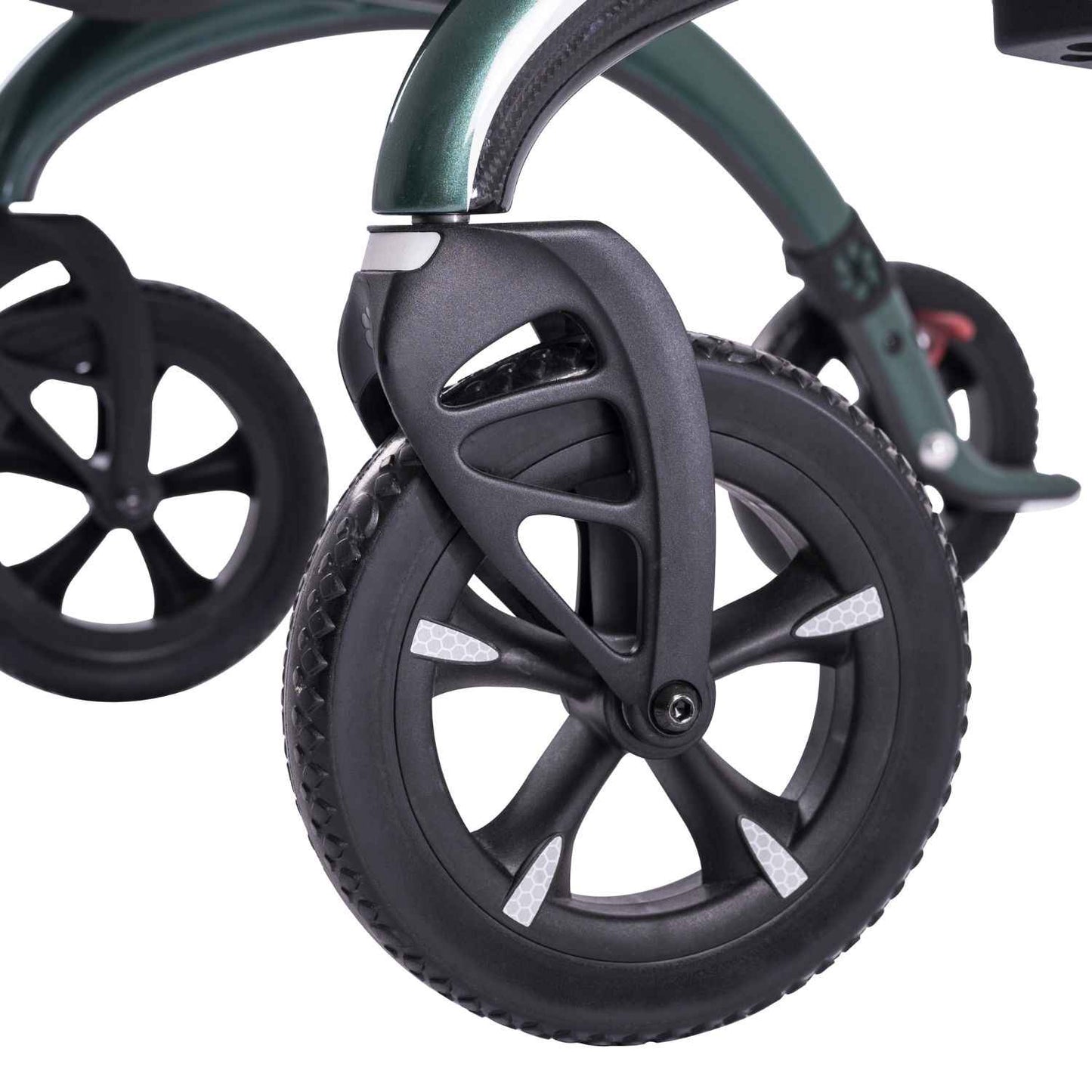 Saljol Carbon Rollator CR62 mit Schleifbremse für sicheres Bergabgehen - Vollausstattung (HMV: 10.50.04.1260) / Sitzhöhe 62 cm