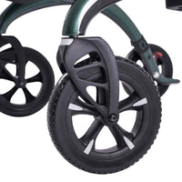 Saljol Carbon Rollator CR62 mit Schleifbremse für sicheres Bergabgehen - Vollausstattung (HMV: 10.50.04.1260) / Sitzhöhe 62 cm