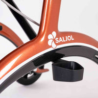 Saljol Carbon Rollator CR62 mit Schleifbremse für sicheres Bergabgehen - Vollausstattung (HMV: 10.50.04.1260) / Sitzhöhe 62 cm