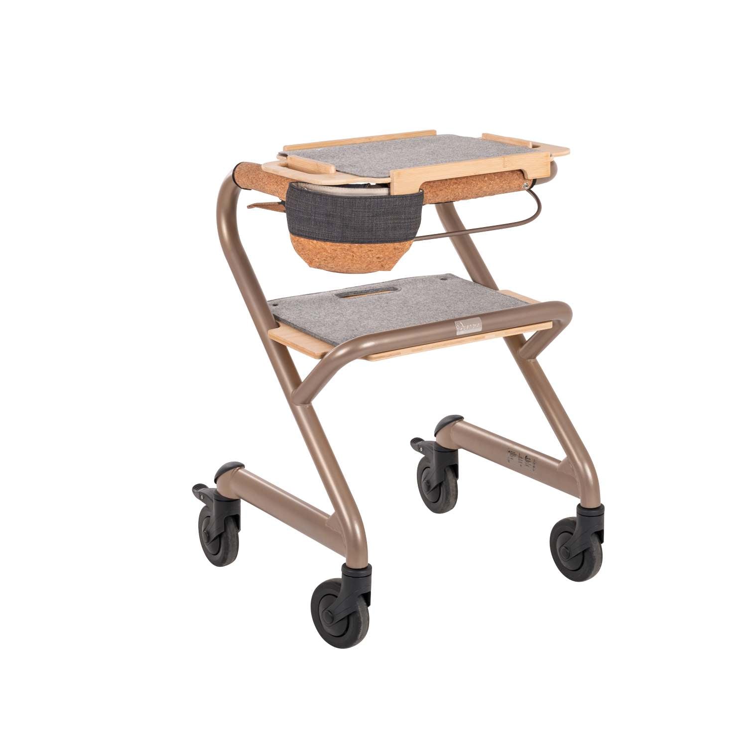 Saljol Wohnraumrollator WR53 mit Sitzfunktion (360°-Drehbar) - Vollausstattung / Sitzhöhe 53 cm